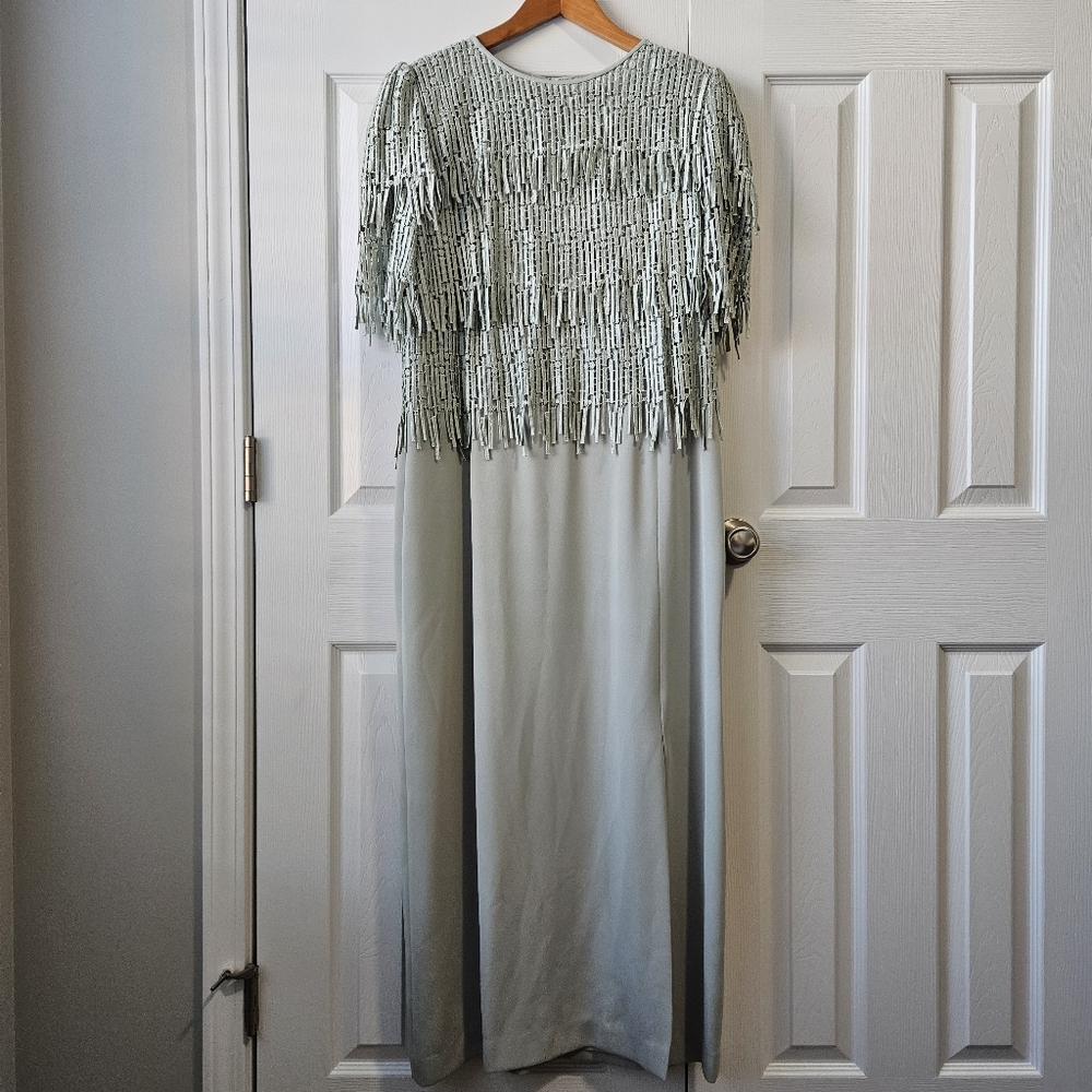 VTG Cattiva NY Saks 5th Ave MOB Mother Bride Groom Formal Lined Dress Gown 16W